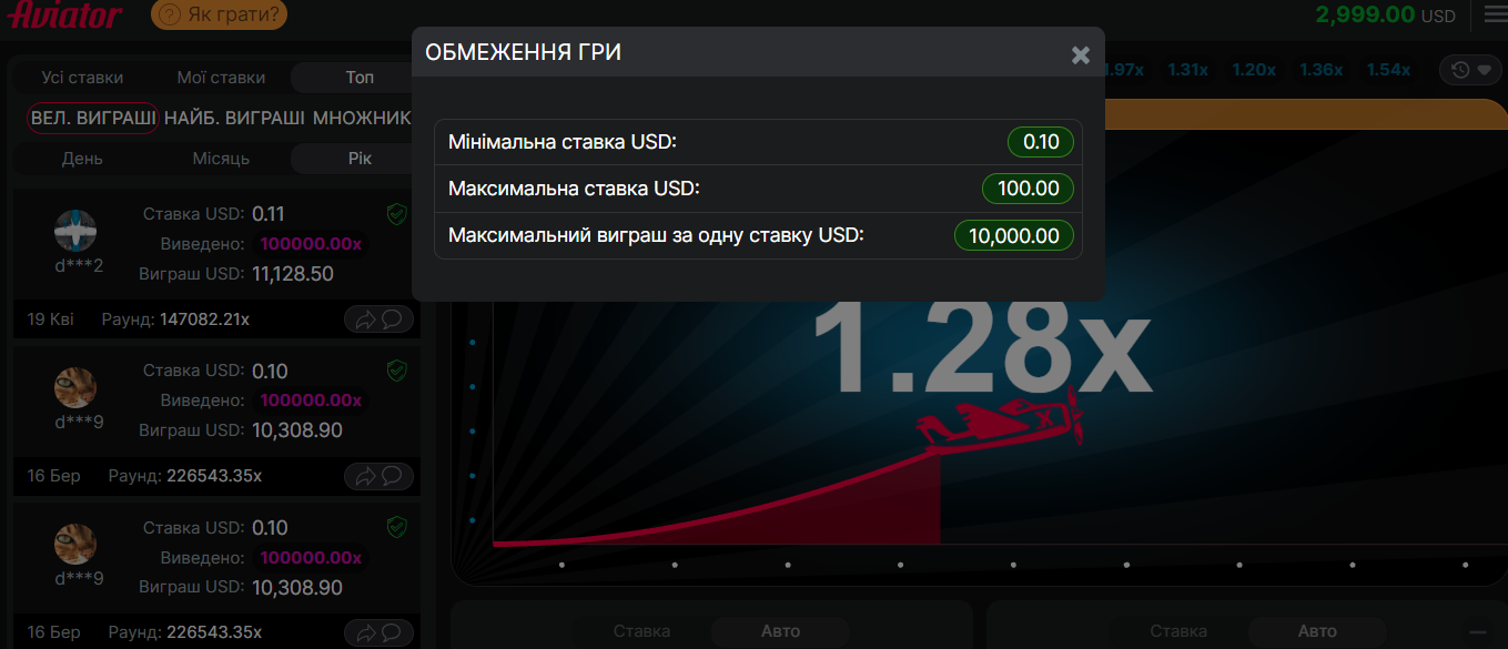 Як працює система ставок у Авіаторі